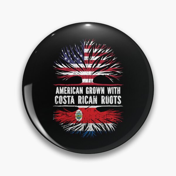 Item preview, American Grown with Costa Rican Roots USA Flag designed and sold by CosmoKitsch.