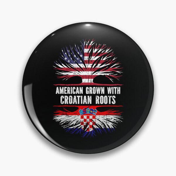 Item preview, American Grown with Croatian Roots USA Flag designed and sold by CosmoKitsch.