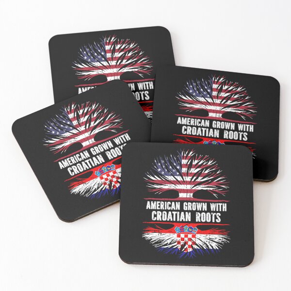 Item preview, American Grown with Croatian Roots USA Flag designed and sold by CosmoKitsch.