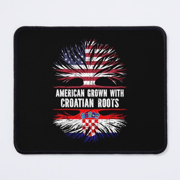 Item preview, American Grown with Croatian Roots USA Flag designed and sold by CosmoKitsch.