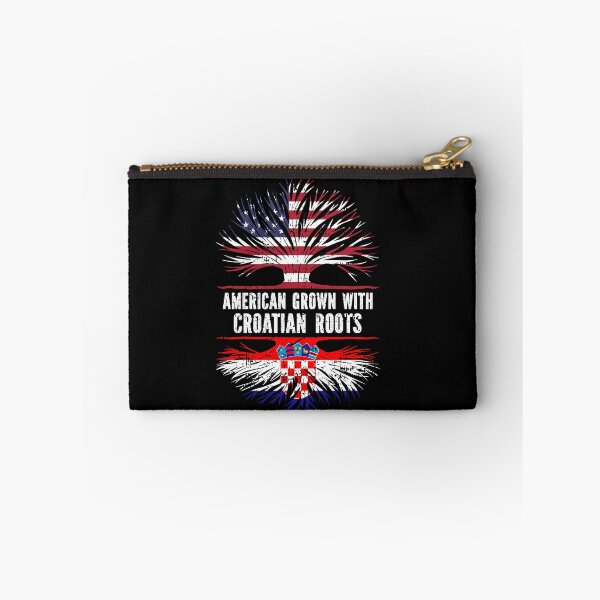 Item preview, American Grown with Croatian Roots USA Flag designed and sold by CosmoKitsch.