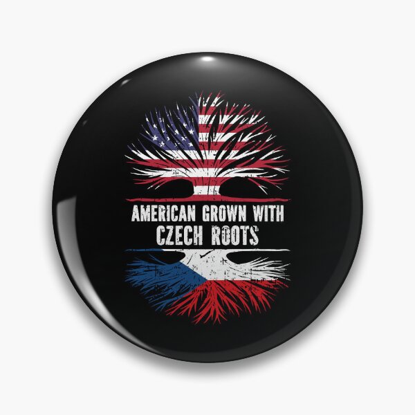 Item preview, American Grown with Czech Roots USA Flag designed and sold by CosmoKitsch.