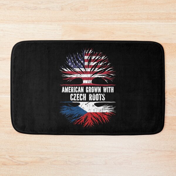 Item preview, American Grown with Czech Roots USA Flag designed and sold by CosmoKitsch.