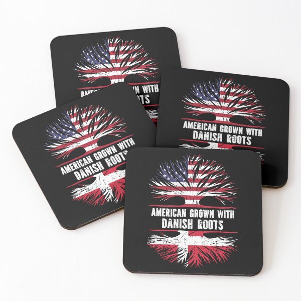 Item preview, American Grown with Danish Roots USA Flag designed and sold by CosmoKitsch.