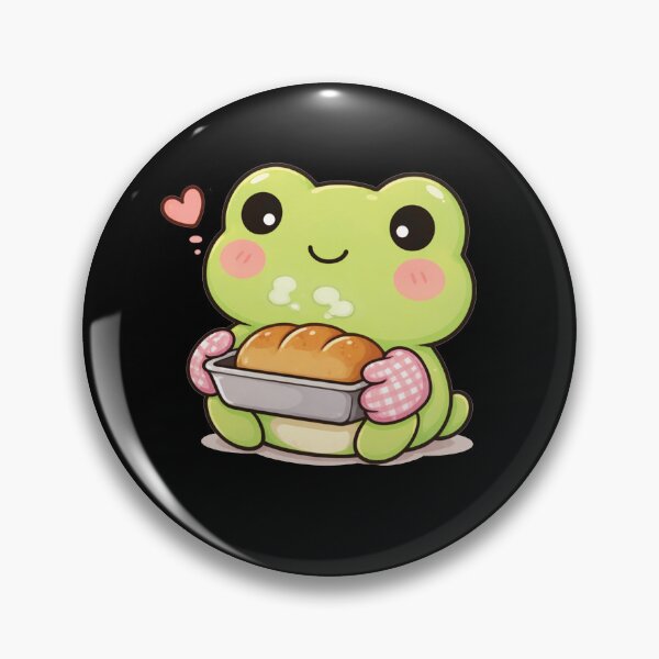 Item preview, Cute frog baking bread designed and sold by franky-and-art.