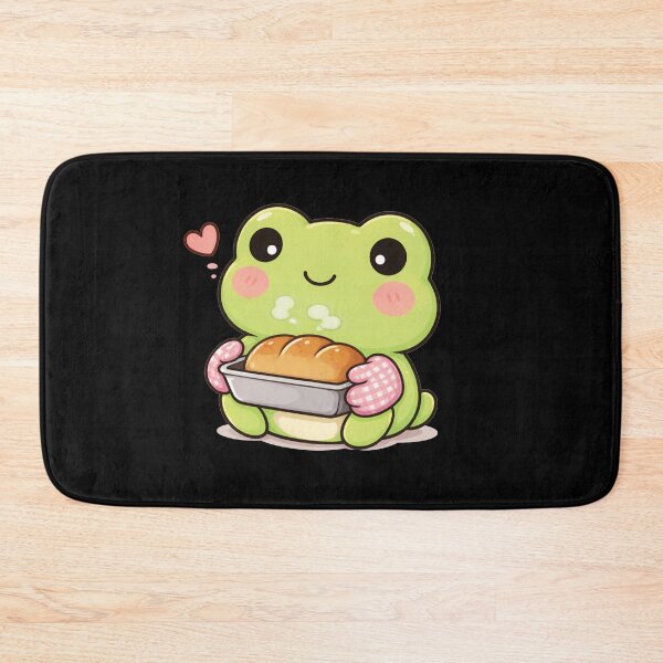 Item preview, Cute frog baking bread designed and sold by franky-and-art.