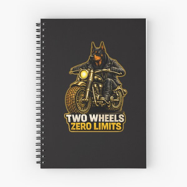 Item preview, Doberman Biker Two Wheels Zero Limits – Motorcycle Dog Print Design designed and sold by PixelsPaws.