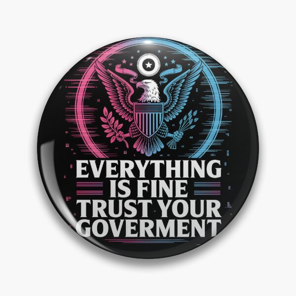 Item preview, Glitchy Trust Your Government Sarcastic Seal Graphic designed and sold by DriftingDoodle.