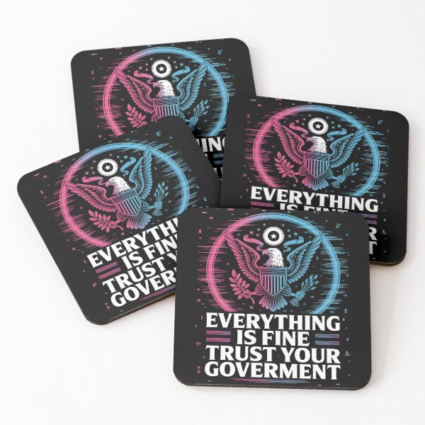 Item preview, Glitchy Trust Your Government Sarcastic Seal Graphic designed and sold by DriftingDoodle.