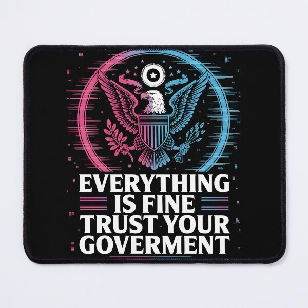 Item preview, Glitchy Trust Your Government Sarcastic Seal Graphic designed and sold by DriftingDoodle.