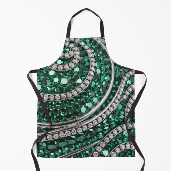 Item preview, Stylish Glam Abstract Emerald Green Swirl Pattern designed and sold by LEILA ART SPACE.
