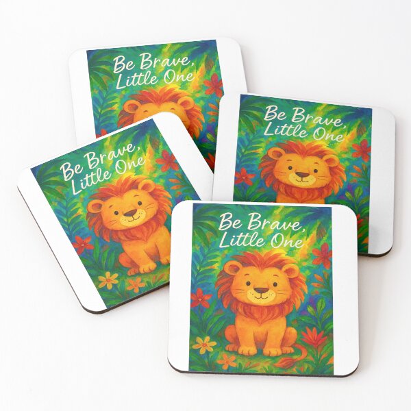 Item preview, Be Brave Little One Lion, Cute Jungle Animal Illustration, Kids Motivational Art, Colorful Nursery Decor designed and sold by LoveNurseries.