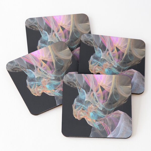 Item preview, Psychedelic Ethereal Strands - Vibrant Neon Flow on Black designed and sold by EK-World.