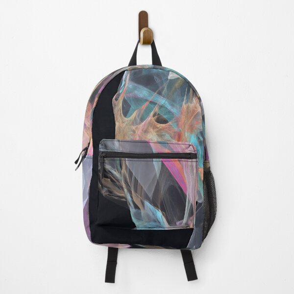 Item preview, Psychedelic Ethereal Strands - Vibrant Neon Flow on Black designed and sold by EK-World.
