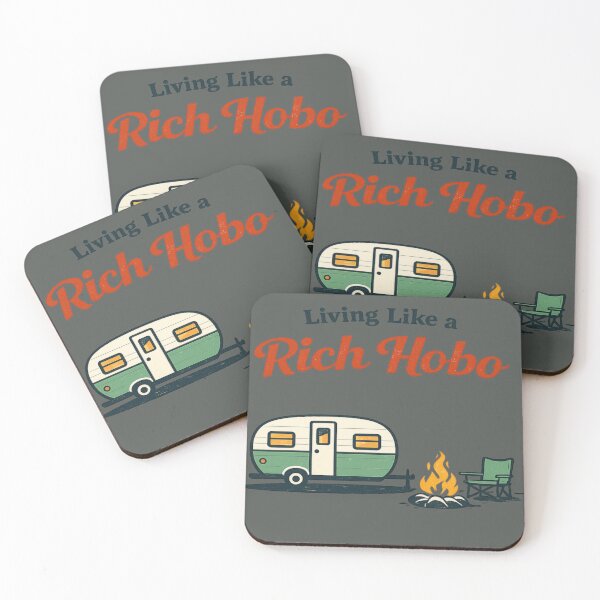 Item preview, Living Like a Rich Hobo Camping Design designed and sold by artbylee01.