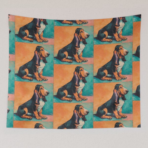 Item preview, Bloodhound painting designed and sold by MendaciousMina.