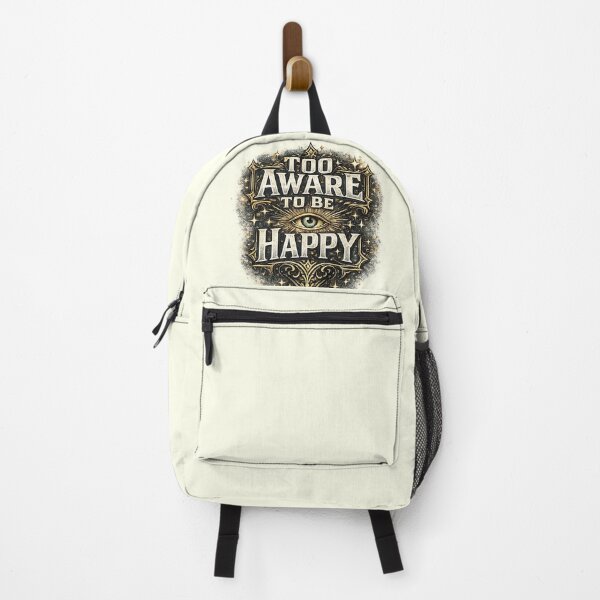 Item preview, Too Aware To Be Happy Typography designed and sold by Deadpan Studio.