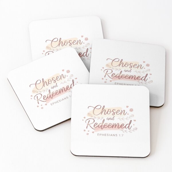 Item preview, Chosen and Redeemed Sticker – Ephesians 1:7 – Christian Neutral Faith Decal designed and sold by Illustrated Faith.