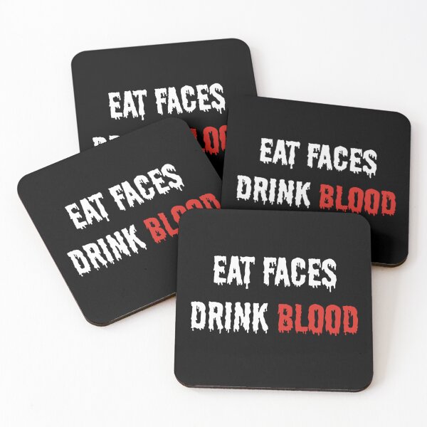 Item preview, Eat Faces Drink Blood designed and sold by Rad Cat Apparel.