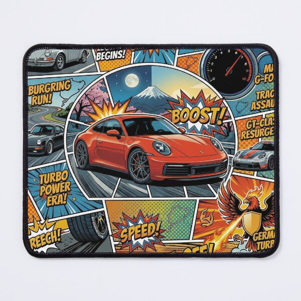 Item preview, Porsche 911 Comic Pop Art – Turbo Boost Racing Poster Design designed and sold by GT Garage.