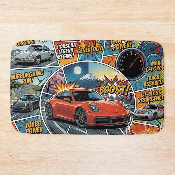 Item preview, Porsche 911 Comic Pop Art – Turbo Boost Racing Poster Design designed and sold by GT Garage.