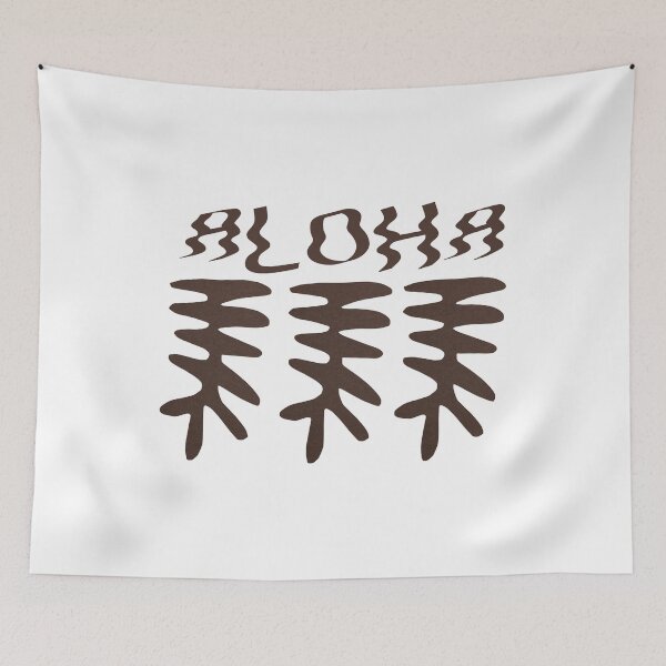 Item preview, Aloha Vibes Black and White Graphic Design  designed and sold by ErynRoseDesign.