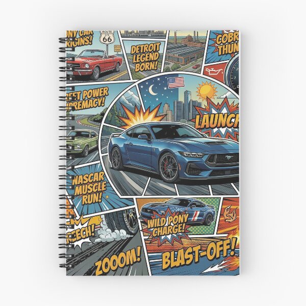 Item preview, Ford Mustang Pop Art Comic – American Muscle Car Power Design designed and sold by GT Garage.