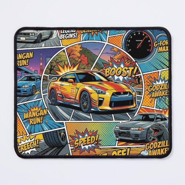 Item preview, Nissan GT-R Pop Art Comic – Godzilla Boost Performance Design designed and sold by GT Garage.