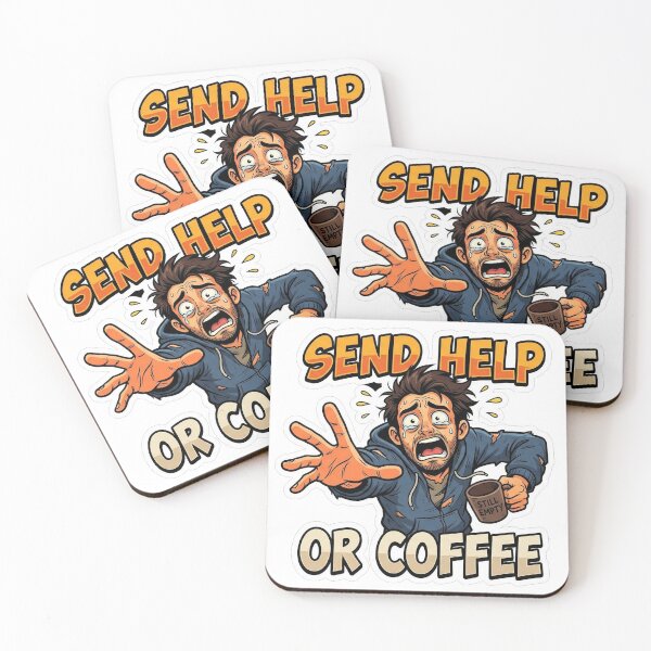 Item preview, Send Help Or Coffee - Funny Caffeine Lover Gift designed and sold by EKHOAISTORE.