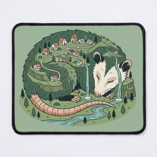 Item preview, Opossum Mountain Village - Whimsical Sleeping Landscape Art designed and sold by Jaroslaw-S.