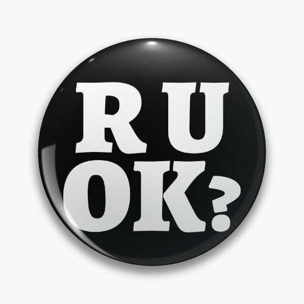 Item preview, R U OK? Classic Serif Mental Health Awareness Typography designed and sold by Vision Crafted.