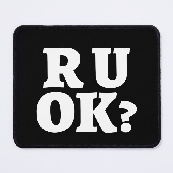 Item preview, R U OK? Classic Serif Mental Health Awareness Typography designed and sold by Vision Crafted.