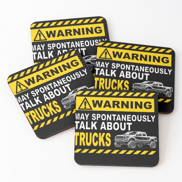 Item preview, Warning: May Spontaneously Talk About Trucks – Funny Truck Lover Design designed and sold by Kempworx Art.