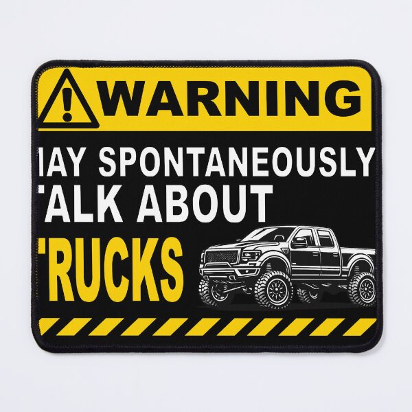 Item preview, Warning: May Spontaneously Talk About Trucks – Funny Truck Lover Design designed and sold by Kempworx Art.
