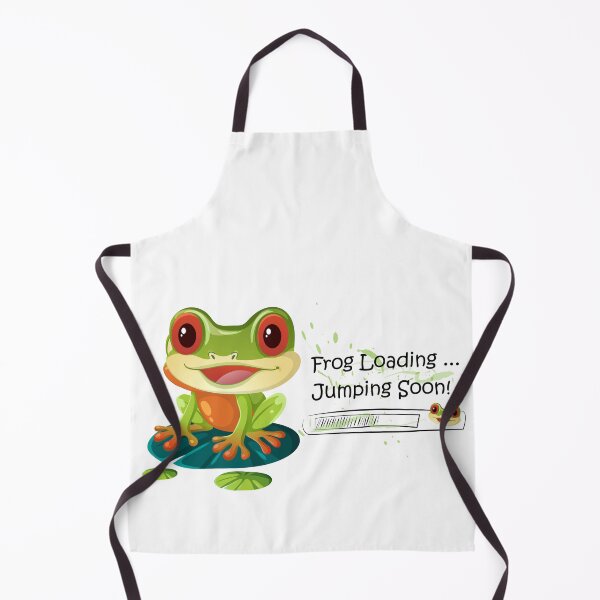 Item preview, Frog Loading Jumping Soon – Kawaii Frog Meme Art designed and sold by Dinaelsherkawy.