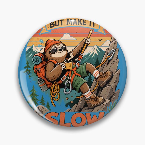 Item preview, Lazy Climber “Climbing Slow” Retro Fun Adventure designed and sold by entinta2.