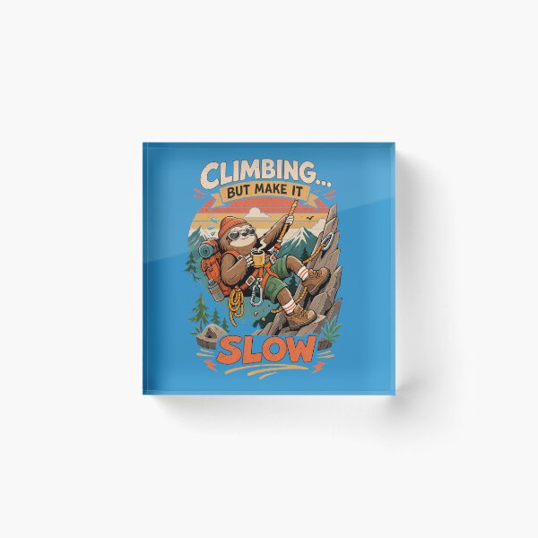 Item preview, Lazy Climber “Climbing Slow” Retro Fun Adventure designed and sold by entinta2.