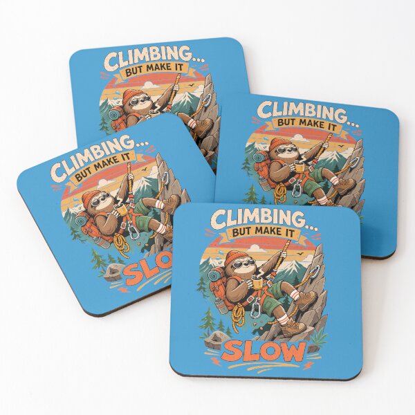 Item preview, Lazy Climber “Climbing Slow” Retro Fun Adventure designed and sold by entinta2.