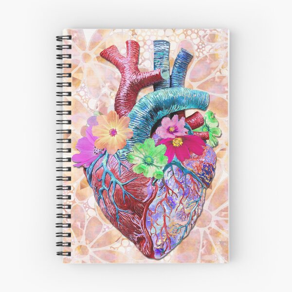Item preview, Floral Heart Anatomical Art Human Body Anatomy Organ Illustration designed and sold by Sharon Cummings Art.