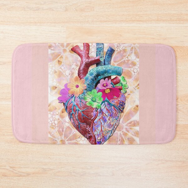 Item preview, Floral Heart Anatomical Art Human Body Anatomy Organ Illustration designed and sold by Sharon Cummings Art.