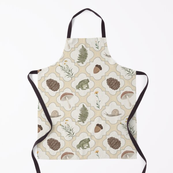 Item preview, Vintage Cottagecore Woodland Toad and Fern Pattern Quatrefoil designed and sold by Seamlessly Buffalo.
