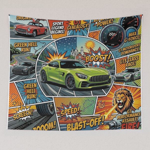 Item preview, Mercedes-AMG GT Pop Art Comic – V8 Biturbo Performance Design designed and sold by GT Garage.