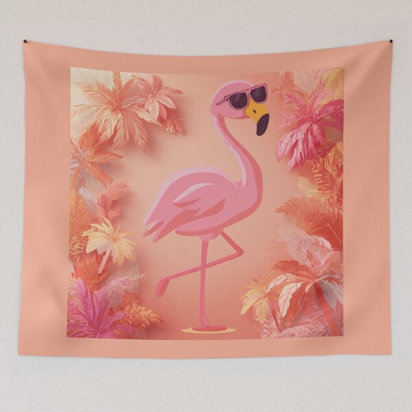 Item preview, Flamingo Vacation designed and sold by bubblyrainbow.