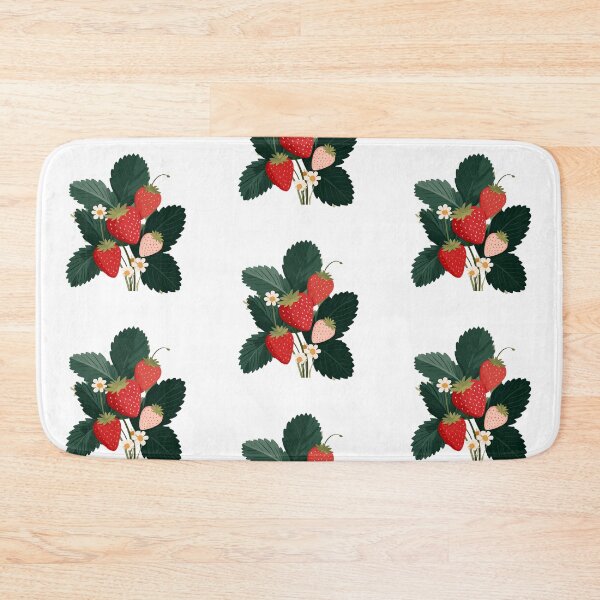 Item preview, Cute strawberries with blossoms designed and sold by MendaciousMina.