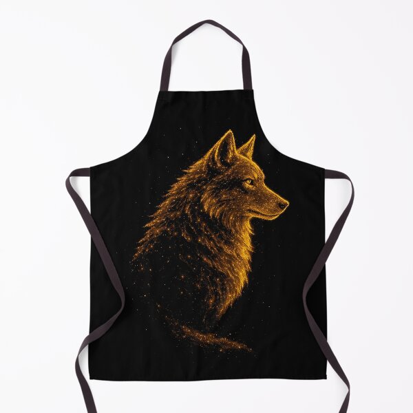 Item preview, Golden Wolf Glow | Mystical Sparkling Wolf Silhouette designed and sold by WhyNotZuK.