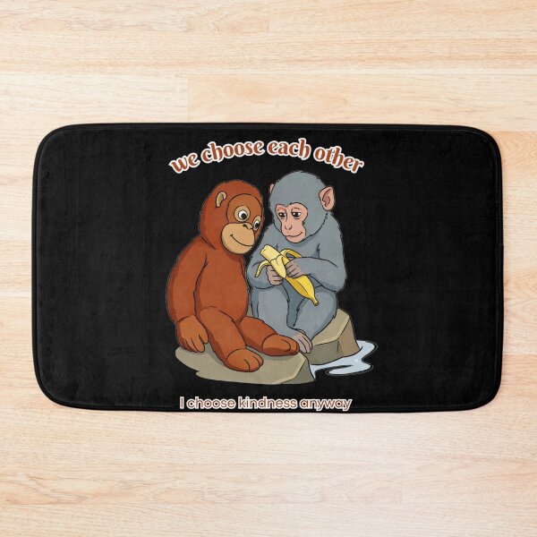 Item preview, Chosen Family – I Choose Kindness Anyway | Emotional Support Monkey Illustration designed and sold by A-Szczesniak.