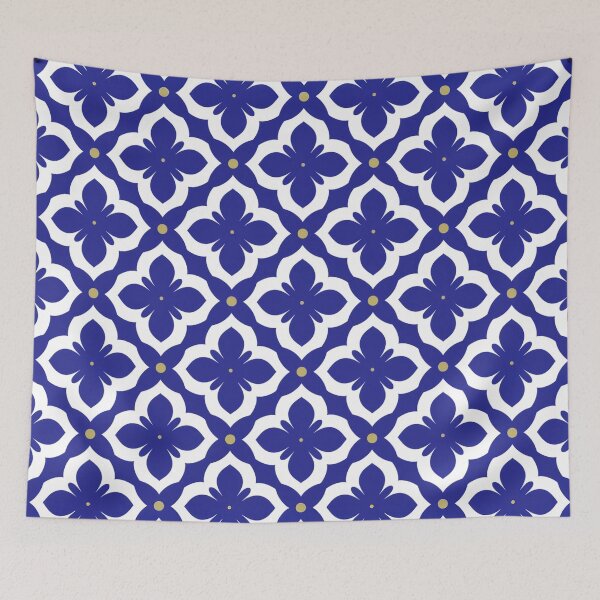Item preview, Scandinavian Blue Floral Pattern designed and sold by yara.lahdo.