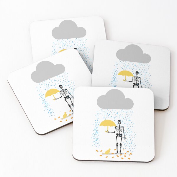 Item preview,  Even Death Needs Shelter | Dark Minimalist Skeleton with Cat designed and sold by JustDooo.