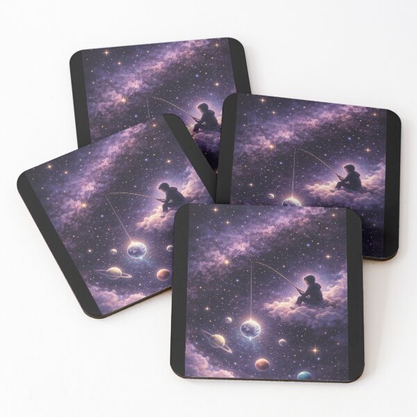 Item preview, Fishing for Planets – Cosmic Dreamscape designed and sold by CyrilloArt.