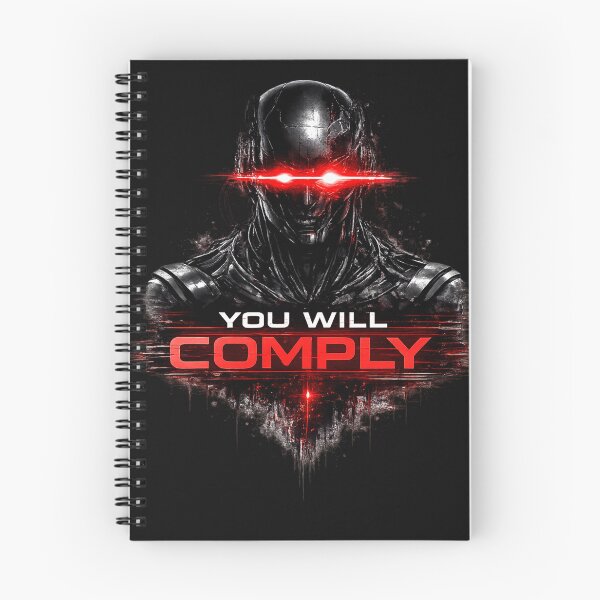 Item preview, You Will Comply AI Shirt – Cyberpunk Dystopian Control Design designed and sold by ZEBBEDE - Minimal Streetwear .